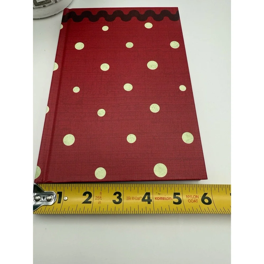 Hallmark Red Polka‎ Dot Hardcover Journal 8x6 Lined Notebook Retro Inspo 2AD4417